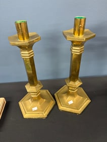 BRASS CANDLE STICK HOLDERS
