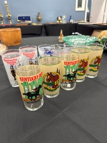 11 VINTAGE KENTUCKY DERBY COLLECTORS GLASSES
