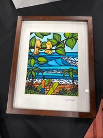 HEATHER BROWN FRAMED SURF PRINT