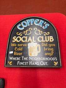 COPPERS SOCIAL CLUB SIGN