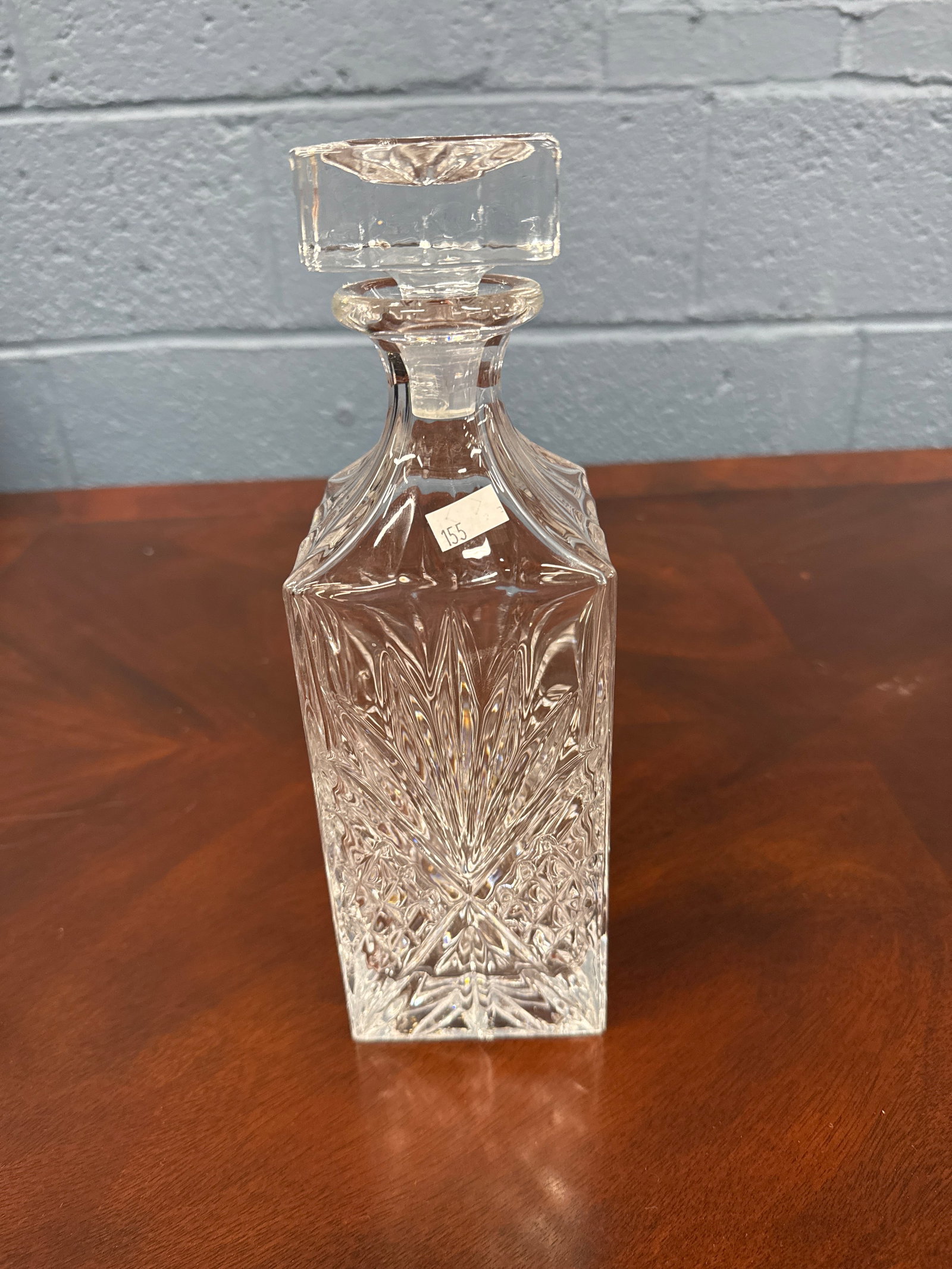 CRYSTAL DECANTER: Crystal Decanter. 10.5 inches tall.