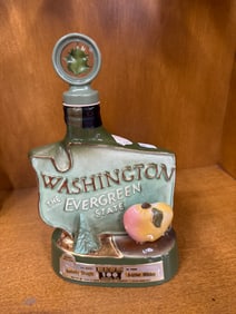 BEAM STRAIGHT BOURBON WHISKEY WASHINGTON STATE DECANTER