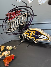 MILLER LITE RAVENS NEON