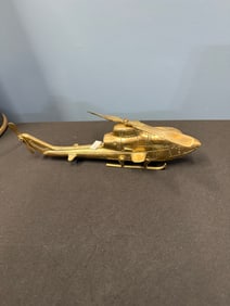 ANTIQUE BRASS HELICOPTER