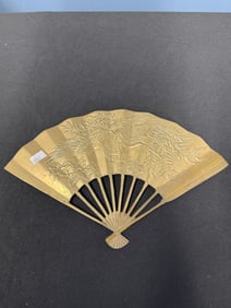 VINTAGE ORIENTAL SOLID BRASS FAN