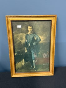 GAINSBOROUGHS BLUE BOY VINTAGE FRAMED PRINT