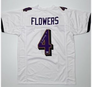 BALTIMORE RAVENS ZAY FLOWERS BECKETT WITNESSED SIGNED JERSEY