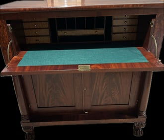 EARLY 1800S EMPIRE MAHOGANY BUTLERS DESK