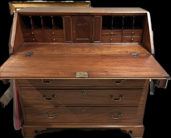 AMERICAN MAHOGANY SLANT FRONT DESK