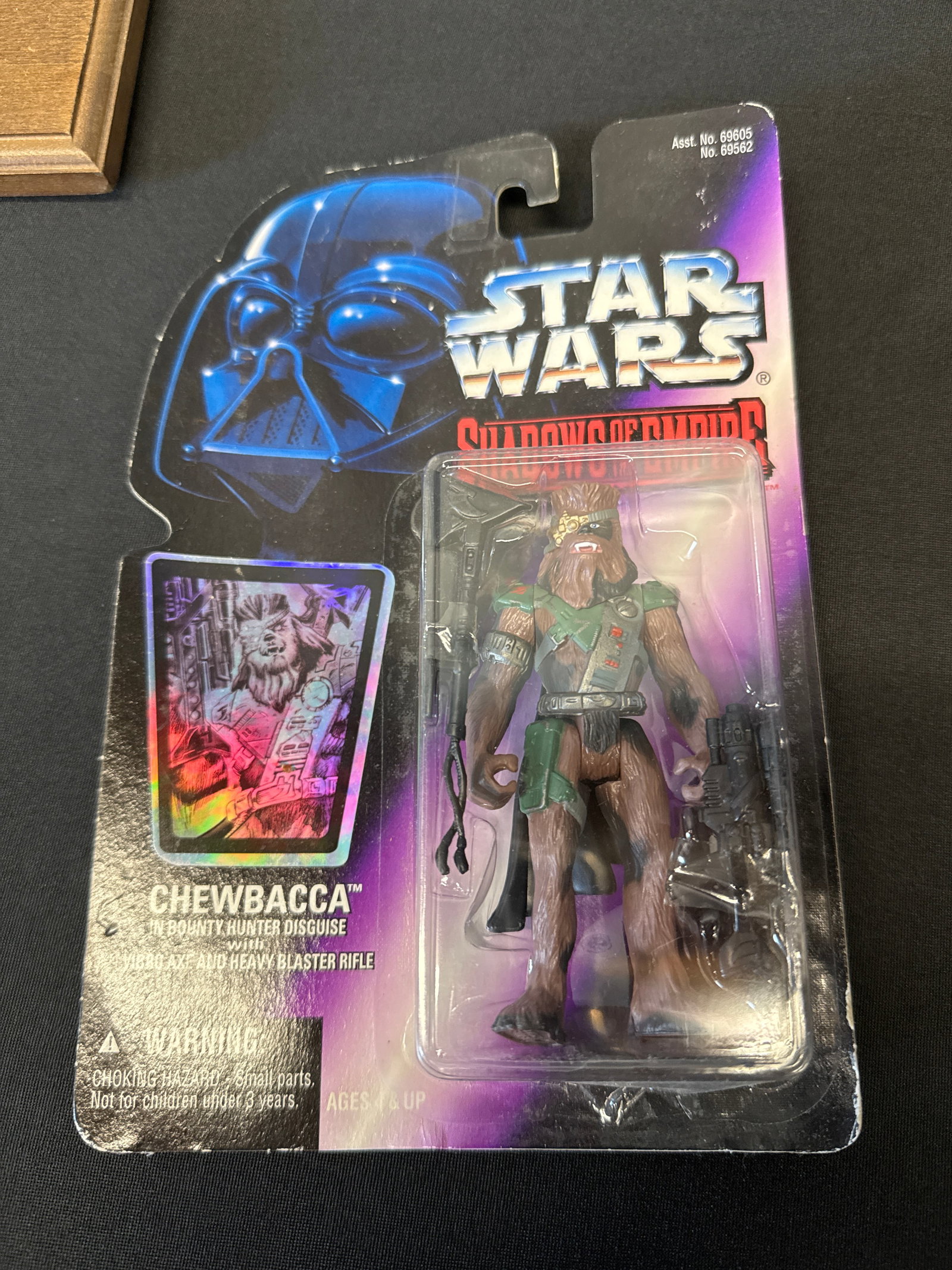 STAR WARS SHADOWS OF THE EMPIRE CHEWBACCA: New in box.