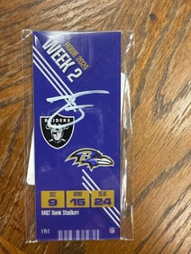 ZAY FLOWERS AUTOGRAPHED SOUVENIR TICKET