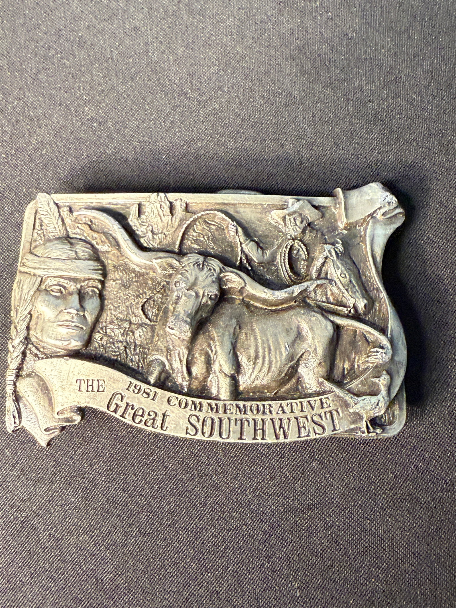 1981 COMMEMORATIVE THE GREAT SOUTHWEST BELT BUCKLE: Limited edition of only 5,000.