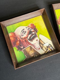 2 VINTAGE CLOWN PICTURES