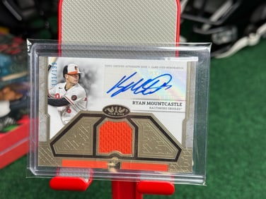 RYAN MOUNTCASTLE BALTIMORE ORIOLES TOPPS AUTOGRAPHED RELIC CARD