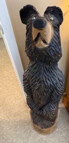 WOOD CARVED BEAR!
