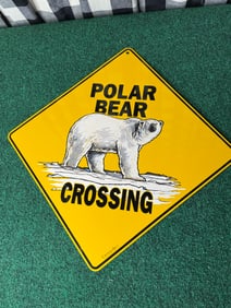 Polar Bear Crossing Sign