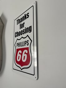 PHILLIPS Metal sign - Thanks for choosing Phillips 66