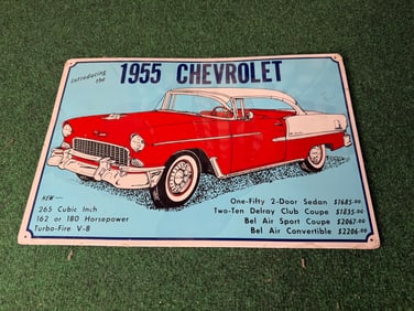1955 Chevrolet Metal Sign