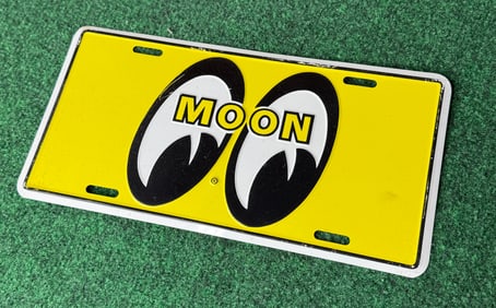 1 X Moon Eyes License Plate