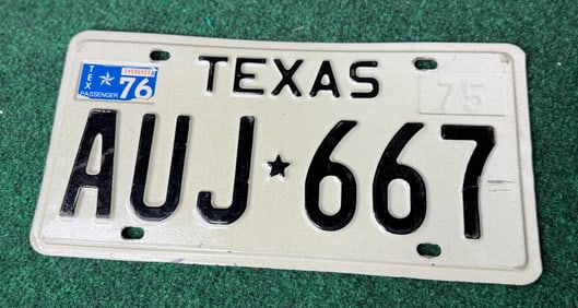 1 X Vintage 1976 Texas License Plate