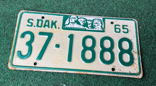 1 X 1965 South Dakota License Plate
