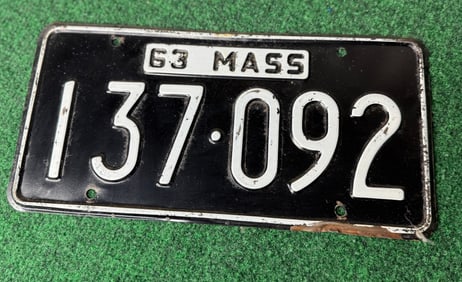 1 X Vintage 1963 Massachusetts License Plate