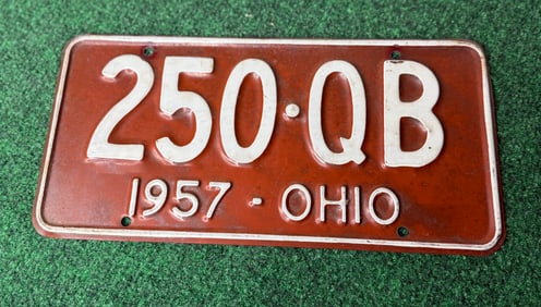 1 X Vintage 1957 Ohio License Plate