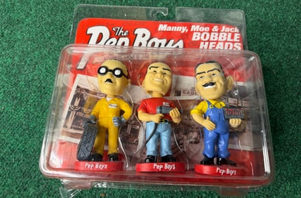 The Pep-Boys Manny, Moe and Jack Bobblehead Set Limited Edition