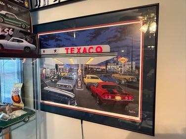 Neon Lit Car Art by David Snyder, Signed & Numbered Walter and Vince
