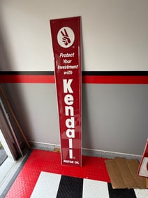 Kendall Motor Oil 6' Embossed Sign w/ Logo