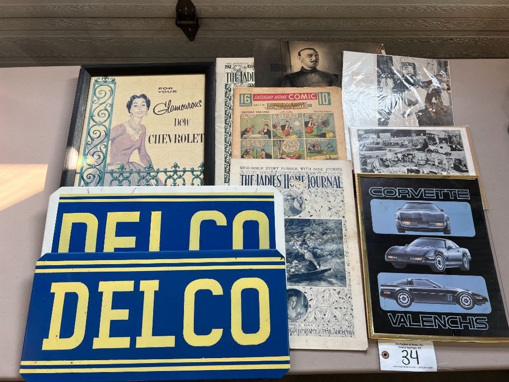 34 Misc Chevy Lot with (2) Delco Signs (1 of 5)