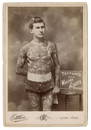 Cabinet Card of Tattooed Man "Painless" Jack Tryon (New York, ca. 1905)