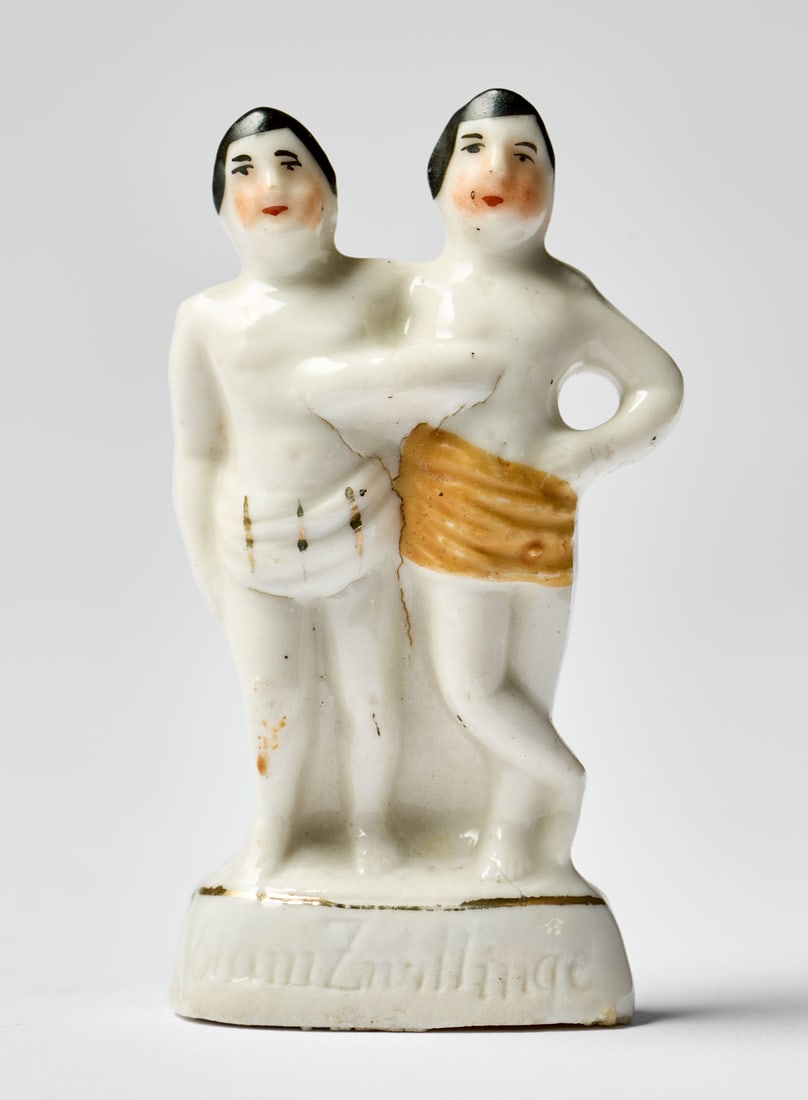 Chang & Eng Souvenir Figure (Probably German, ca. 1860) (1 of 2)
