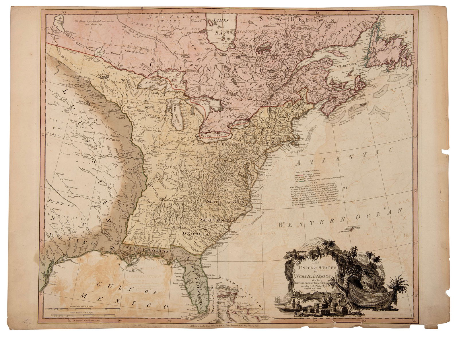Two Maps of the United States by William Faden (London, 1785 and 1796) (1 of 6)
