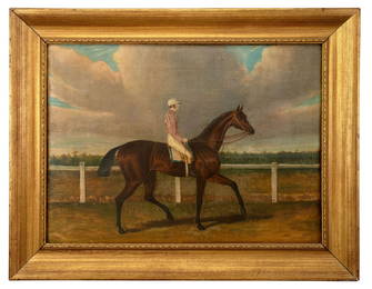 Racehorse with Jockey (England or America, 19th Century)