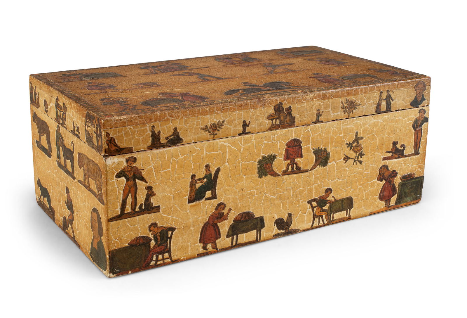 Early Child's Decoupage Box with Mark's History of an Apple Pie (New England, 19th century) (1 of 6)