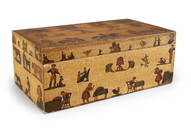 Early Child's Decoupage Box with Mark's History of an Apple Pie (New England, 19th century)