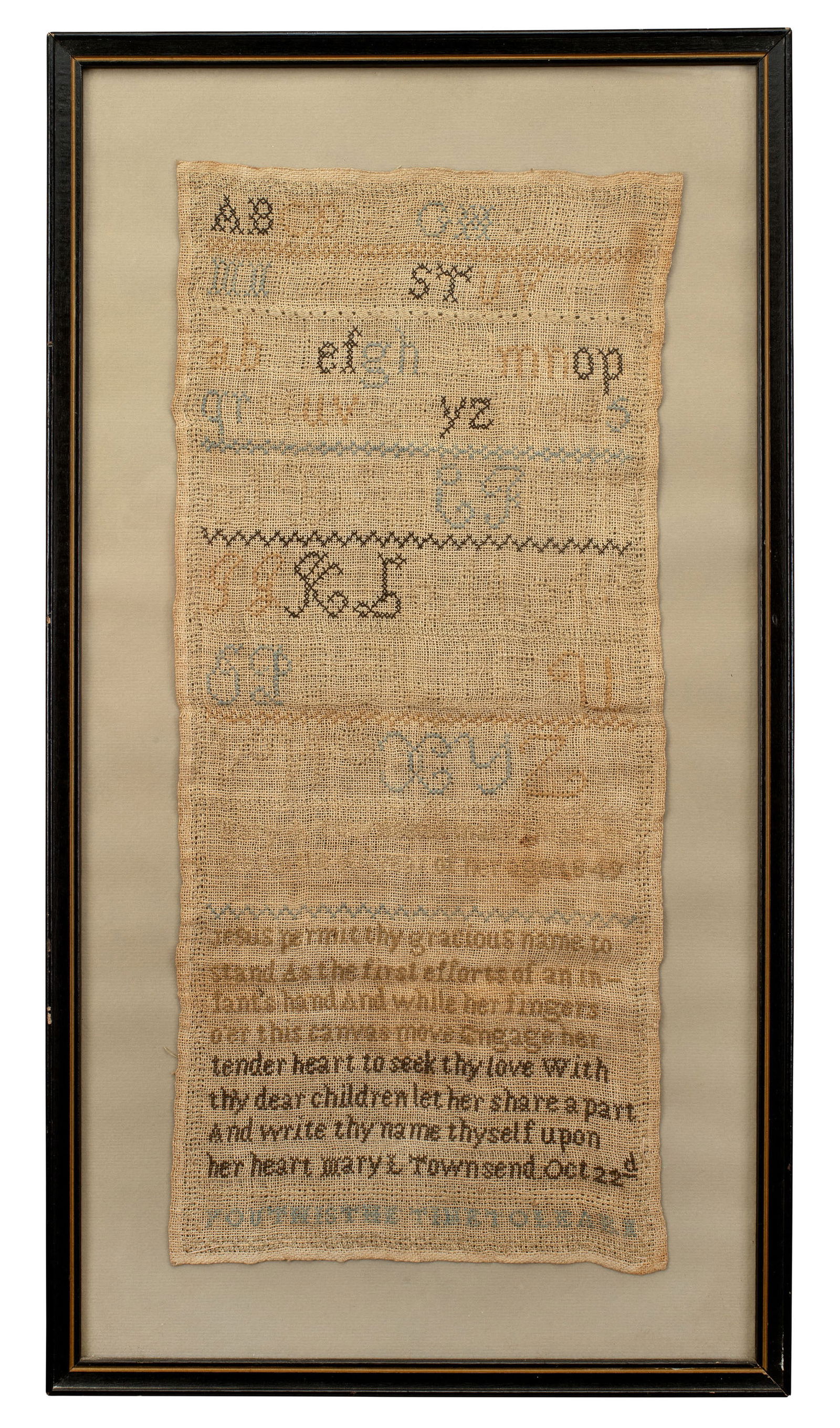 Mary Townsend's Needlework Embroidery (America, 19th century) (1 of 3)