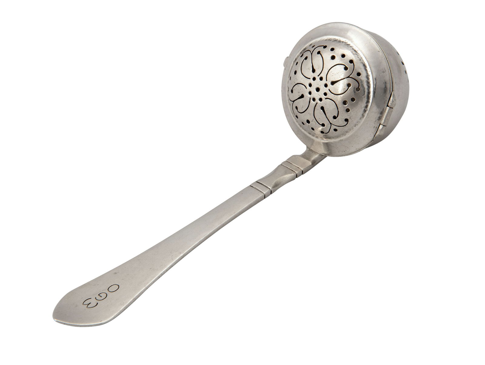 Rare Sterling Silver Tea Strainer by Georg Jensen (Denmark, ca. 1935) (1 of 6)