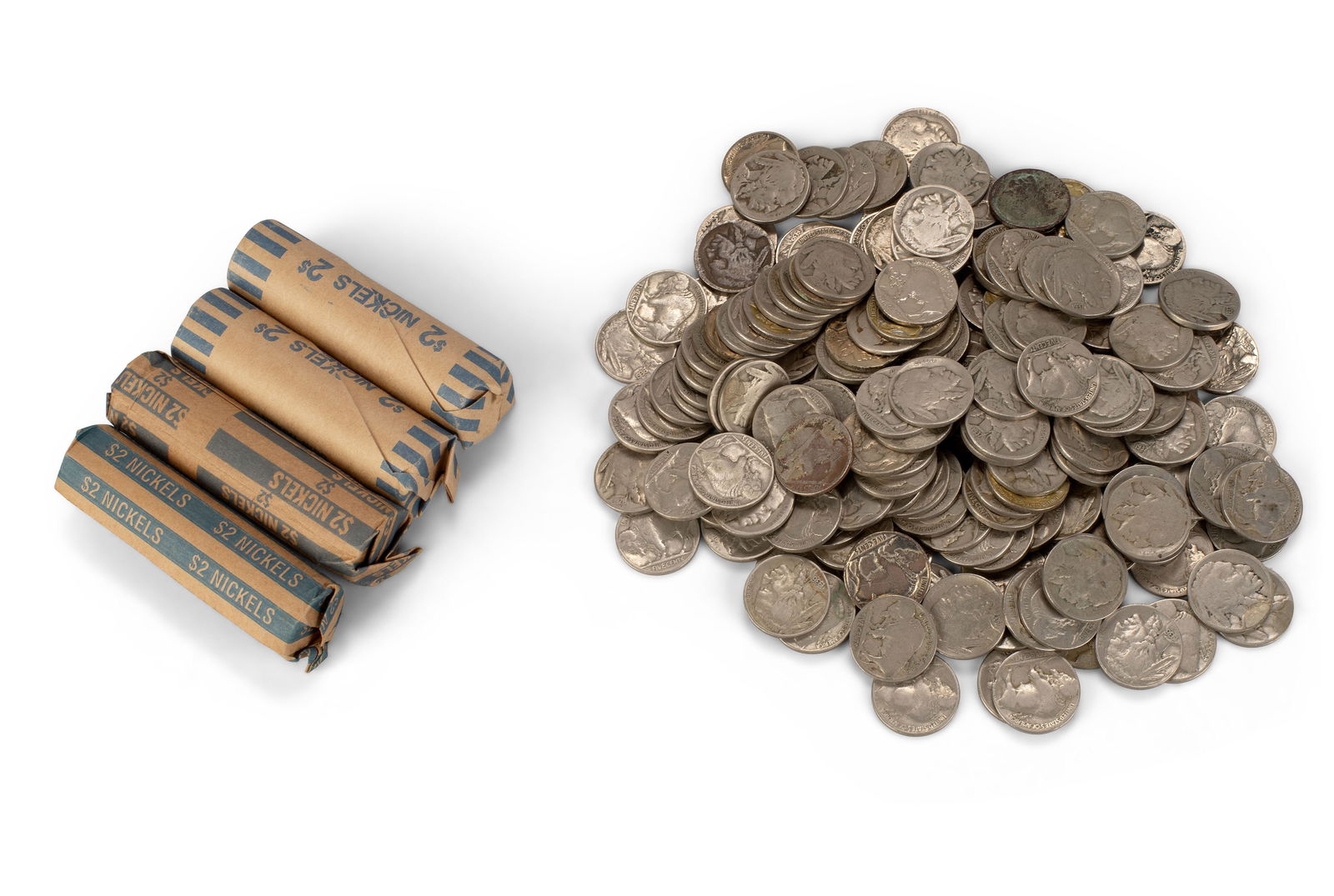 Large Collection of Buffalo Nickels, 361 Coins (U.S., 1913-1938) (1 of 4)