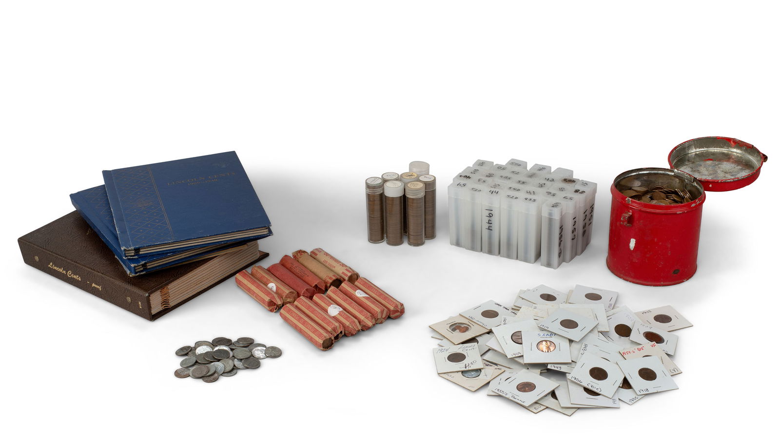 Large Collection of Lincoln Cents with Albums, 1909 (1 of 7)