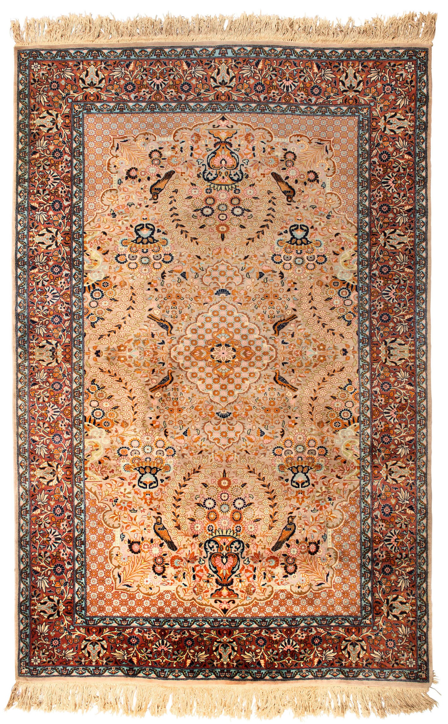 Persian Nain Rug (Iran, ca. 1980): Nain Rug (Persia, ca. 1970) 45 x 70 in. (114.3 x 177.8 cm.)