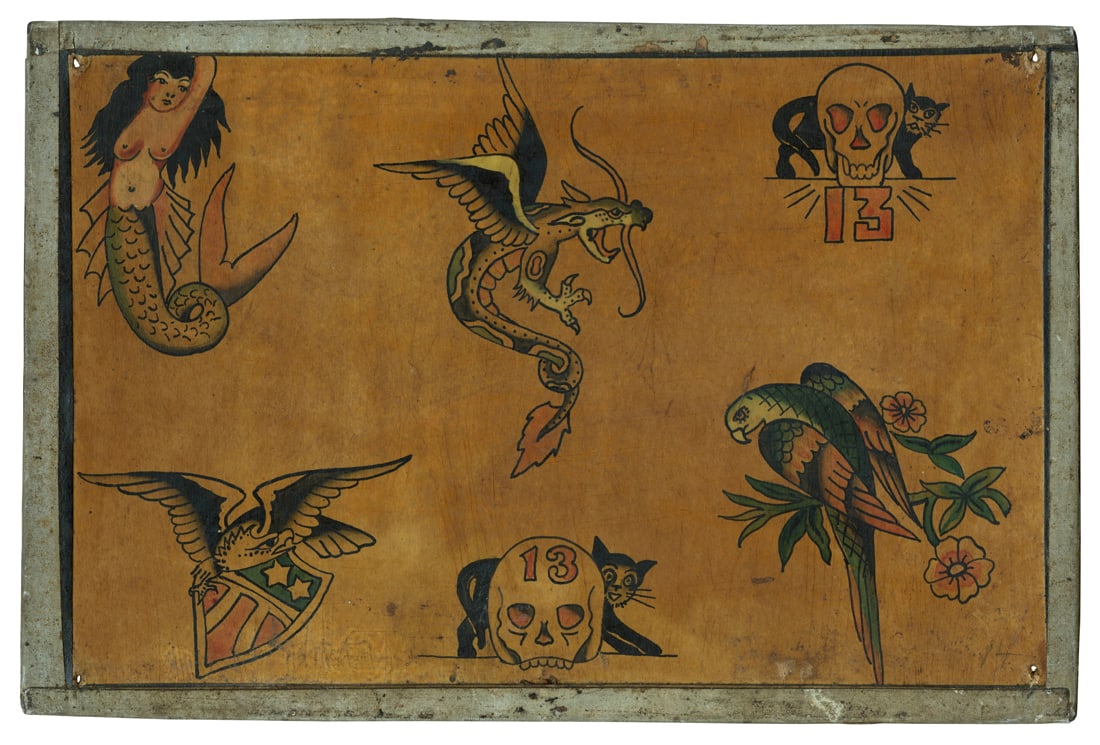Lucky 13 and Other Tattoo Designs (America, ca. 1930) (1 of 2)