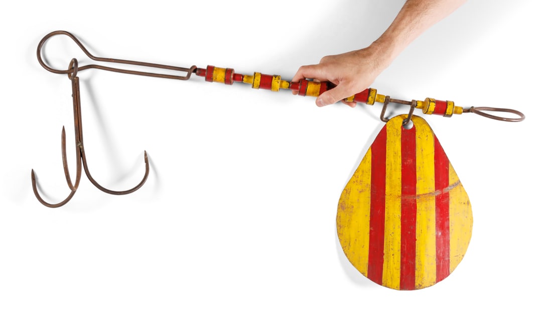 Fishing Lure Trade Sign (America, ca. 1930) (1 of 2)