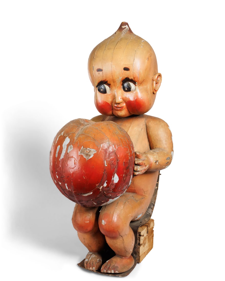 Large Carved Kewpie for Hendlers Ice Cream Truck (Baltimore, ca. 1925) (1 of 6)