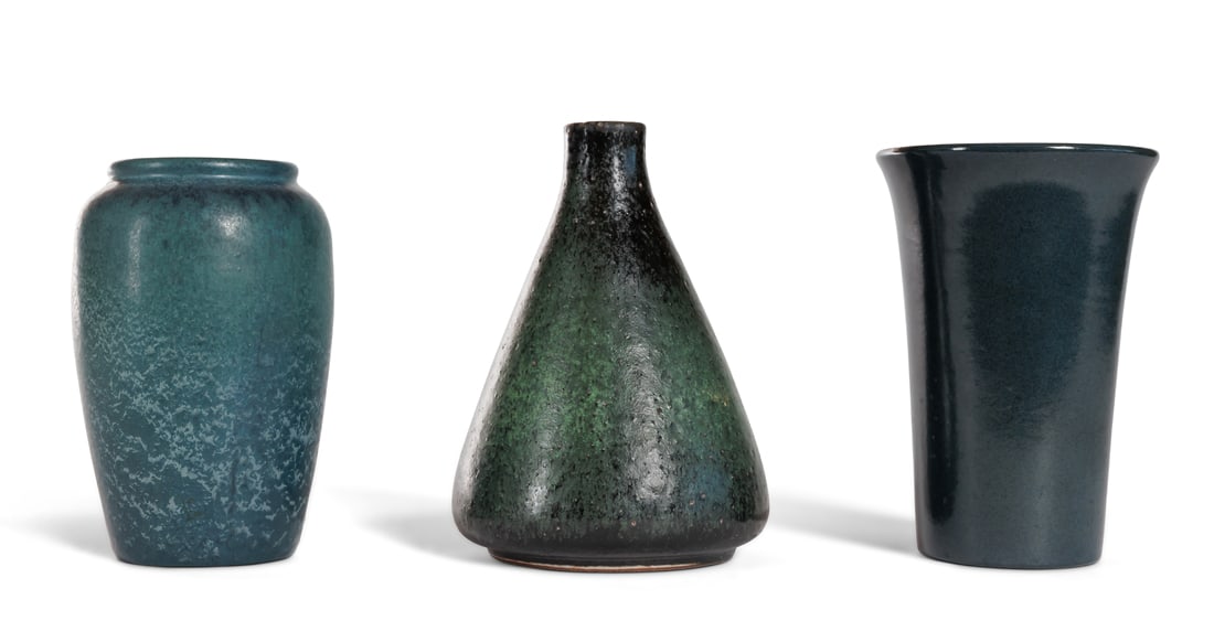 Hampshire Art Pottery Vase and Two Others (1910-1930) (1 of 4)