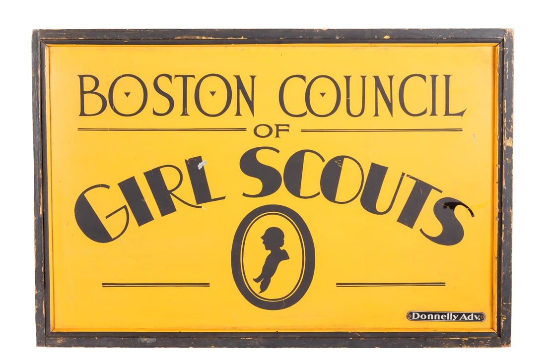 Boston Girl Scouts Painted Sign (Boston, ca. 1920) (1 of 2)