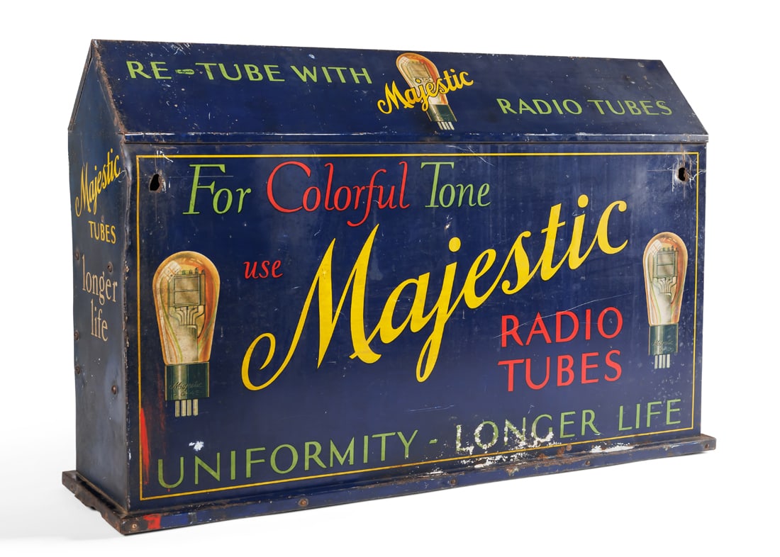 Majestic Radio Tubes Tin Litho Store Display (ca. 1930) (1 of 5)