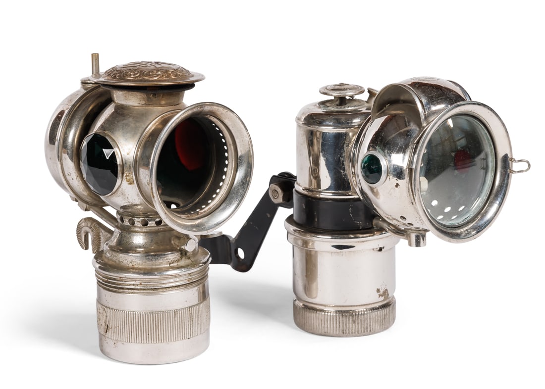 Two Solar Kerosene Bicycle Lamps (ca. 1910) (1 of 6)