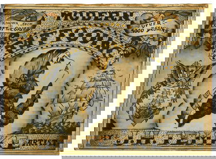 Tattoo Flash Shop Sign by J.H. Temke (Cincinnati, ca. 1920) 11 x 14 3/4 in. (27.9 x 37.5 cm.): Tattoo Flash Shop Sign by J.H. Temke(Cincinnati, ca. 1920)An iconic tattoo flash art sign by John H. Temke (1878-1949), Cincinnati, Ohio, ca. 1920. Ink and watercolor on board. This sign served as the